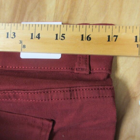 GLORIA VANDERBILT Wide Leg Tummy Control Crop Pants Sz 8 Red Rust Pull On NWT - Picture 10 of 12